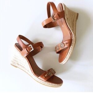Coldwater Creek Espadrille Embellished
Wedge Platform Sandals Size 9.5